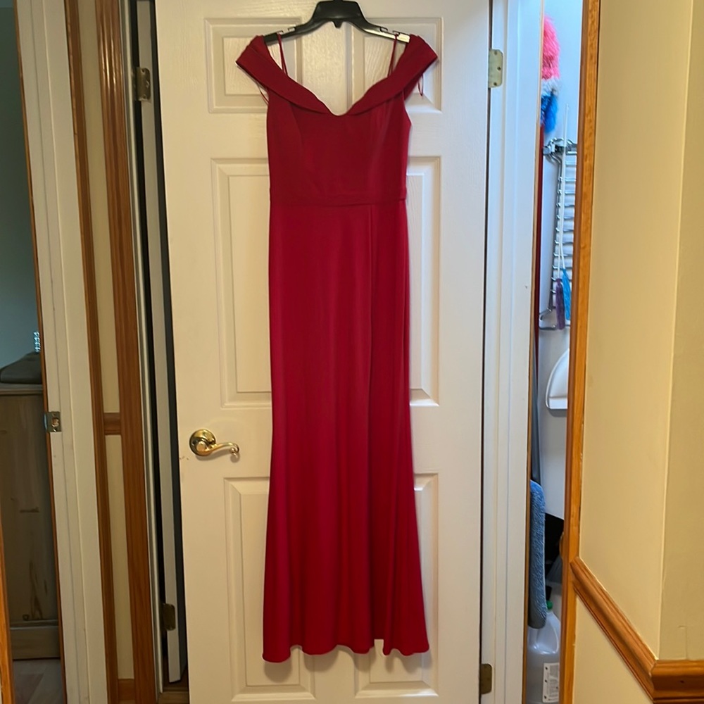 Red Sweetheart Gown by Morgan & Co